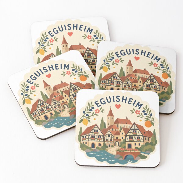 Item preview, Eguisheim France Travel Souvenir Modern Folk Art designed and sold by VisualArtsOasis.
