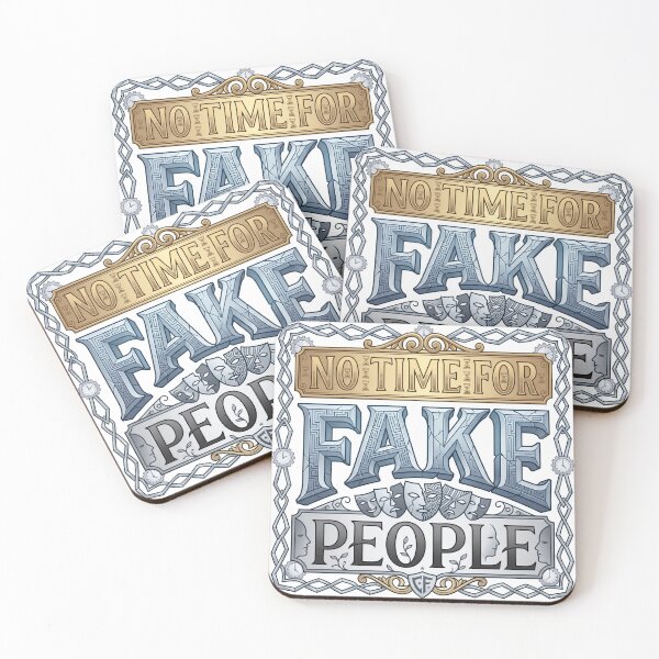 Item preview, No Time for Fake People – Bold Vintage Inspirational Quote Design designed and sold by MAStrends.