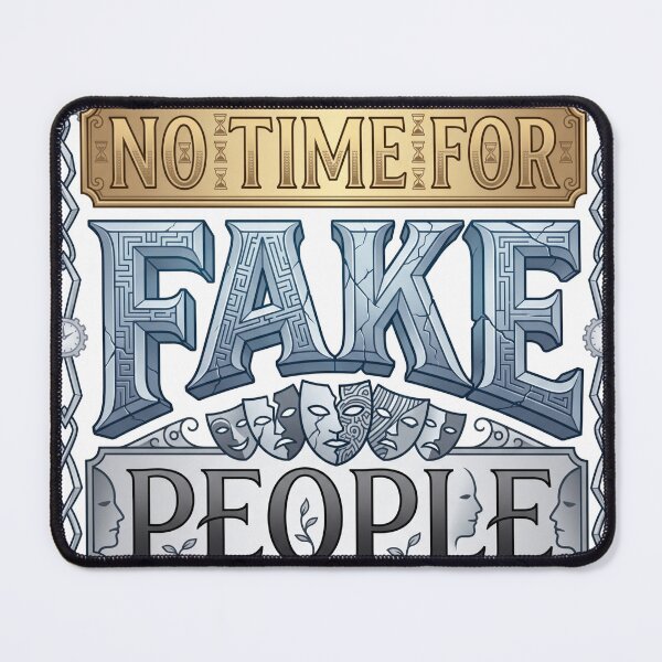 Item preview, No Time for Fake People – Bold Vintage Inspirational Quote Design designed and sold by MAStrends.