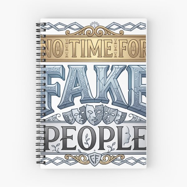 Item preview, No Time for Fake People – Bold Vintage Inspirational Quote Design designed and sold by MAStrends.