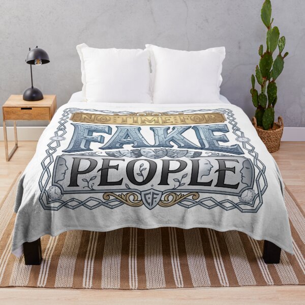 Item preview, No Time for Fake People – Bold Vintage Inspirational Quote Design designed and sold by MAStrends.