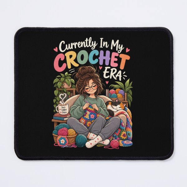 Item preview, Currently In My Crochet Era – Cozy Yarn Lover & Crochet Girl Design designed and sold by Makabas.