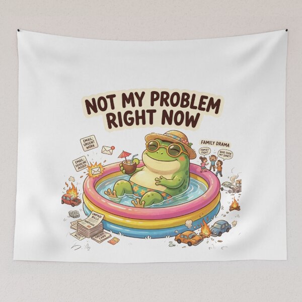 Item preview, Emotional Support Frog Unbothered Funny Mental Health Humor designed and sold by LunaMarkos.