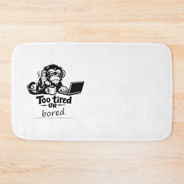 Item preview, Too Tired Monkey – Funny Workday Cartoon Design designed and sold by Cabrasco.