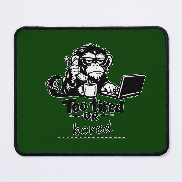Item preview, Too Tired Monkey – Funny Workday Cartoon Design designed and sold by Cabrasco.