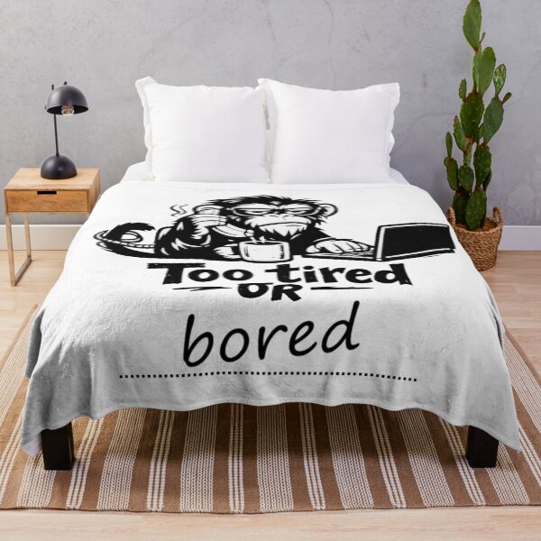 Item preview, Too Tired Monkey – Funny Workday Cartoon Design designed and sold by Cabrasco.