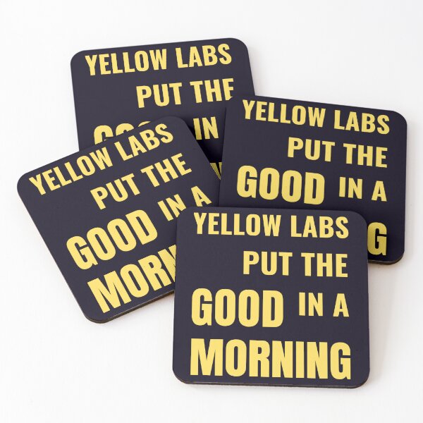 Item preview, Yellow Lab Puppy Dog Morning Coffee Quote designed and sold by PRINTSCHARMINGM.