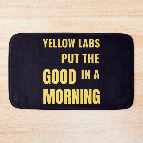 Item preview, Yellow Lab Puppy Dog Morning Coffee Quote designed and sold by PRINTSCHARMINGM.
