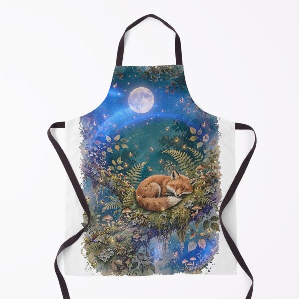 Item preview, Moonlit Dreams - Sleeping Fox in Enchanted Forest Watercolor designed and sold by Neurospicy Trolls.