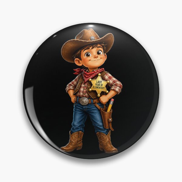 Item preview, First Day of My Last Year in Elementary,New Sheriff In Town Last Year Of Elementary Cowboy Pencil Boy designed and sold by Crystal-Tree.