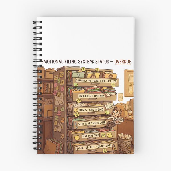 Item preview, Emotional Filing Cabinet Overdue Funny Mental Health Humor designed and sold by LunaMarkos.