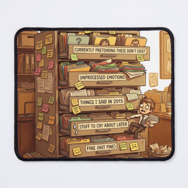 Item preview, Emotional Filing Cabinet Overdue Funny Mental Health Humor designed and sold by LunaMarkos.