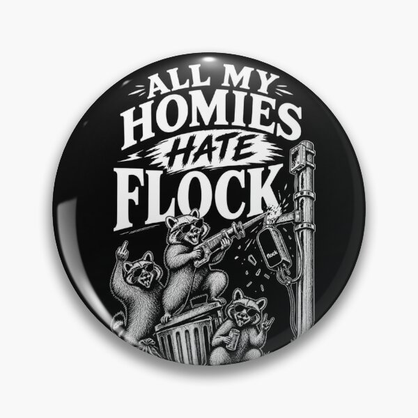 Item preview, Anti-Flock Surveillance Camera Raccoons - All My Homies Hate Flock designed and sold by Envision Designs.