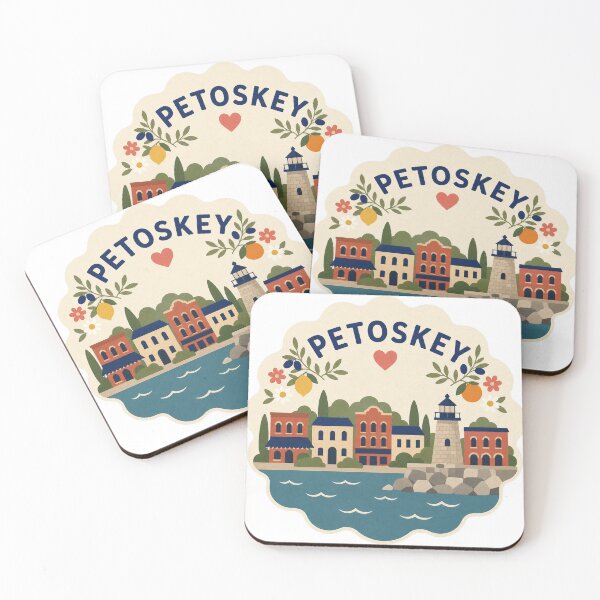 Item preview, Petoskey USA Travel Souvenir Modern Folk Art designed and sold by VisualArtsOasis.