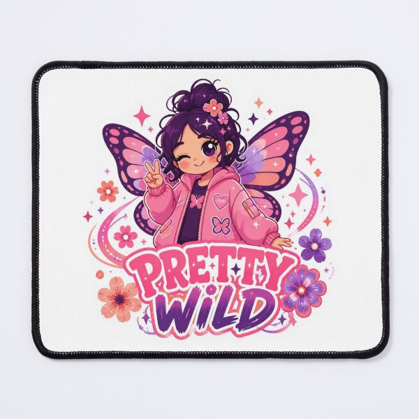 Item preview, Pretty Wild Butterfly Girl Sticker PNG | Cute Pink Purple Kawaii Graphic | Feminine Aesthetic Vinyl Decal | Girly Gift designed and sold by Stylestickers55.