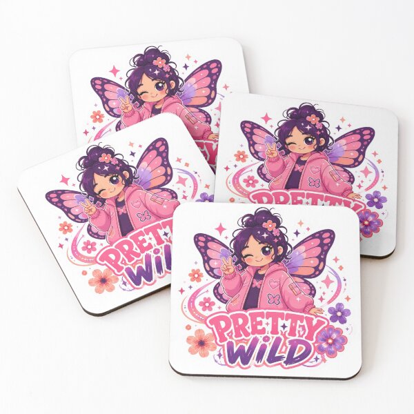 Item preview, Pretty Wild Butterfly Girl Sticker PNG | Cute Pink Purple Kawaii Graphic | Feminine Aesthetic Vinyl Decal | Girly Gift designed and sold by Stylestickers55.