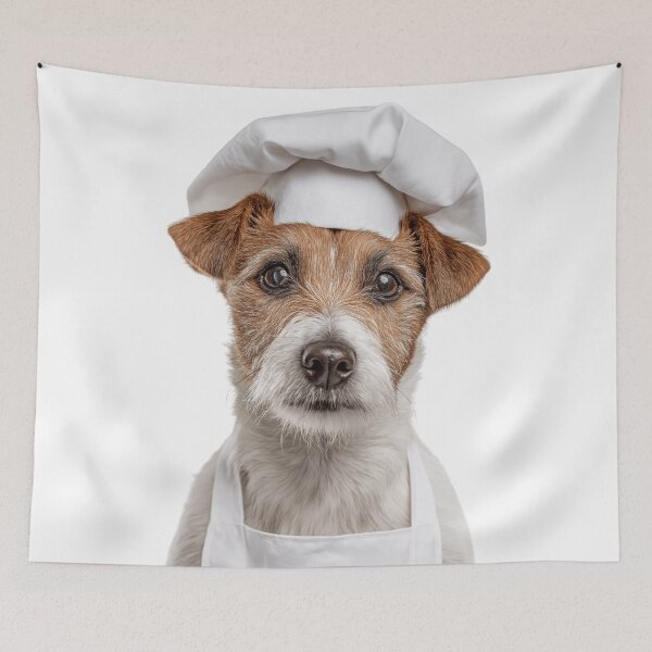 Item preview, Parson Russell Terrier Chef Dog Funny Cooking Apron Hat designed and sold by LazyOwlStore.