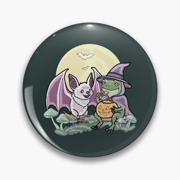 Item preview, Frog and Bat Halloween Mushroom Cottagecore Witch designed and sold by LeshanArt.