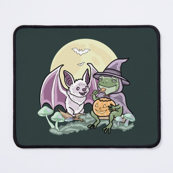 Item preview, Frog and Bat Halloween Mushroom Cottagecore Witch designed and sold by LeshanArt.