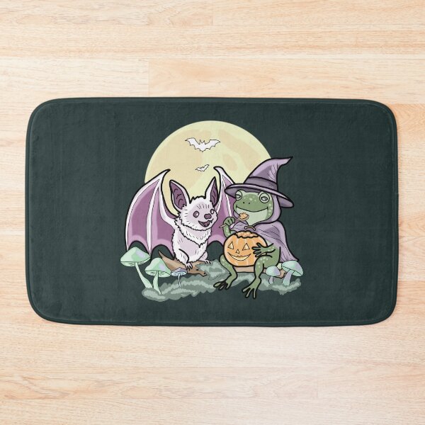 Item preview, Frog and Bat Halloween Mushroom Cottagecore Witch designed and sold by LeshanArt.