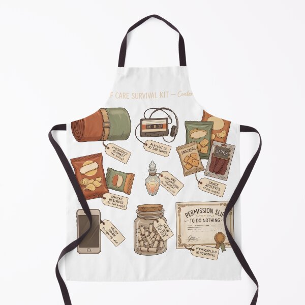 Item preview, Self Care Survival Kit Illustrated Funny Mental Health designed and sold by LunaMarkos.