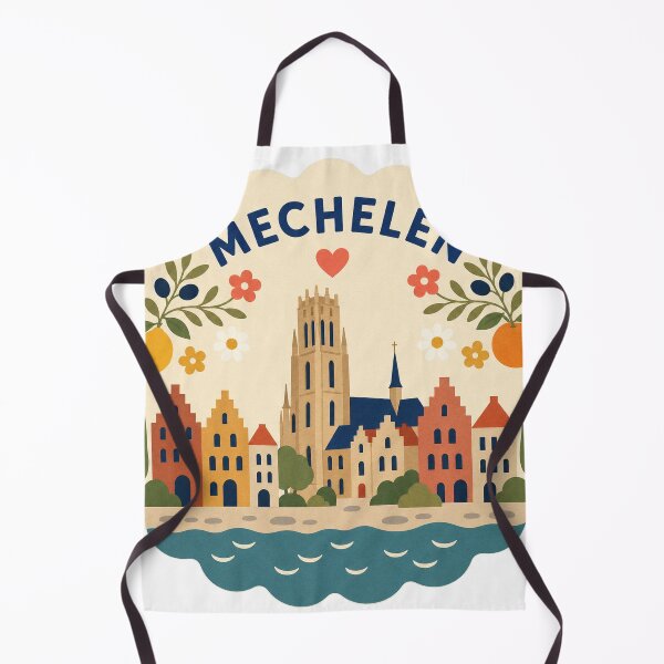 Item preview, Mechelen Belgium Travel Souvenir Modern Folk Art designed and sold by VisualArtsOasis.