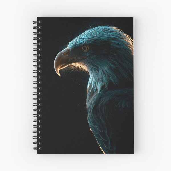 Item preview, Bird Art Eagle Portrait in Teal and Gold Light designed and sold by FrostyFrisby.