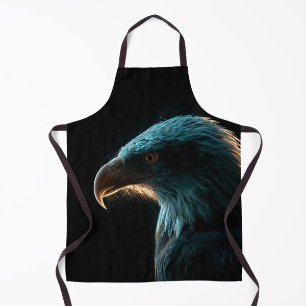 Item preview, Bird Art Eagle Portrait in Teal and Gold Light designed and sold by FrostyFrisby.