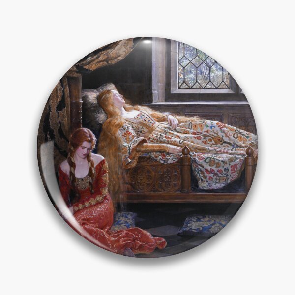 Item preview, The Sleeping Beauty, c. 1921 by John Collier designed and sold by Cat Lady Designs.