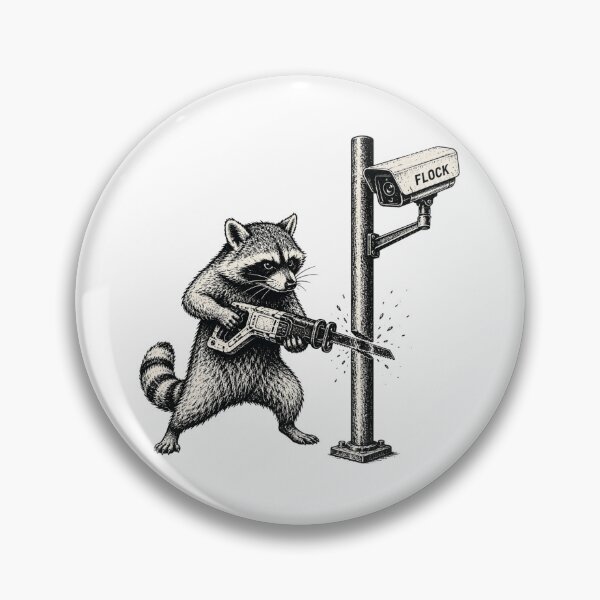 Item preview, Anti Flock Surveillance Camera Raccoon Rebel - Privacy Rights Meme designed and sold by Envision Designs.