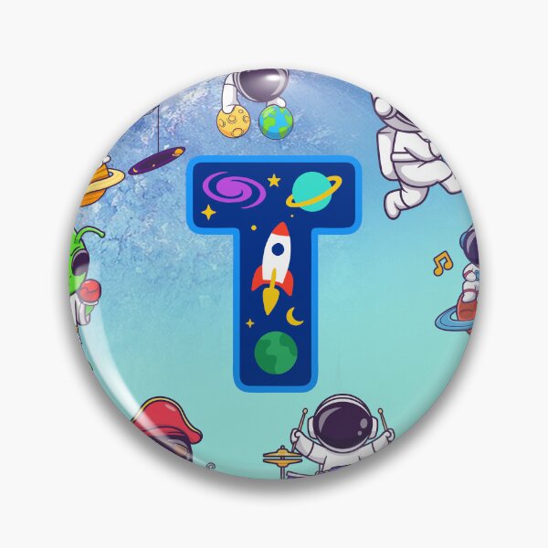 Item preview, Cute Space Astronaut Letter T Monogram Kids Art designed and sold by BoldcreationsM.