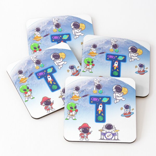 Item preview, Cute Space Astronaut Letter T Monogram Kids Art designed and sold by BoldcreationsM.