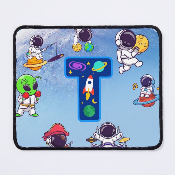 Item preview, Cute Space Astronaut Letter T Monogram Kids Art designed and sold by BoldcreationsM.