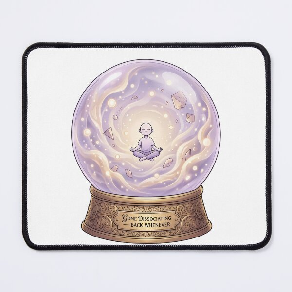 Item preview, Dissociation Snow Globe Funny Mental Health Humor designed and sold by LunaMarkos.