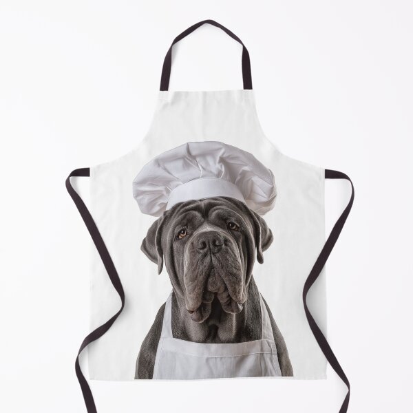 Item preview, Neapolitan Mastiff Chef Dog Funny Cooking Apron Hat Cute Pet Portrait designed and sold by LazyOwlStore.