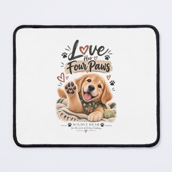 Item preview, Love Has Four Paws – Cute Golden Retriever designed and sold by WILDLY DEAR.