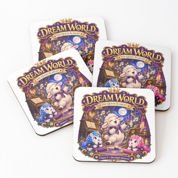 Item preview, Dream World - Moonlight Rehearsal - Singing Lamb Fantasy Art designed and sold by shopevermint.