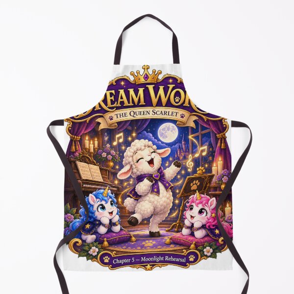 Item preview, Dream World - Moonlight Rehearsal - Singing Lamb Fantasy Art designed and sold by shopevermint.