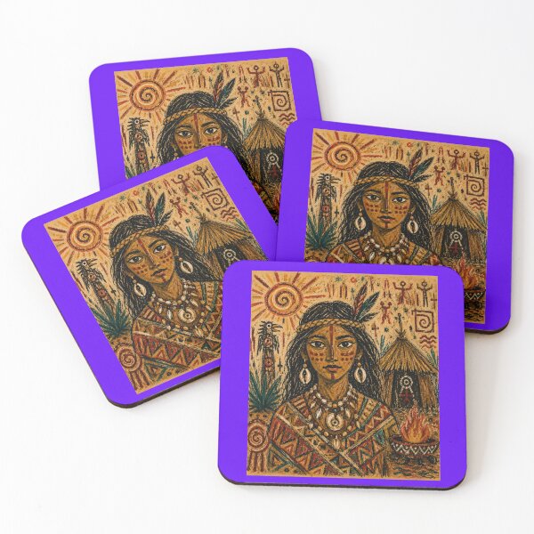 Item preview, Mayan Woman Indigenous Folk Art designed and sold by ZunZunArt.