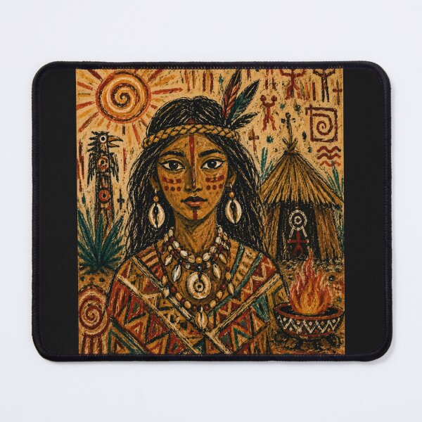 Item preview, Mayan Woman Indigenous Folk Art designed and sold by ZunZunArt.