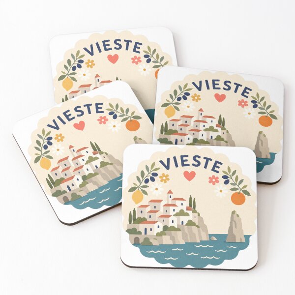 Item preview, Vieste Italy Travel Souvenir Modern Folk Art designed and sold by VisualArtsOasis.