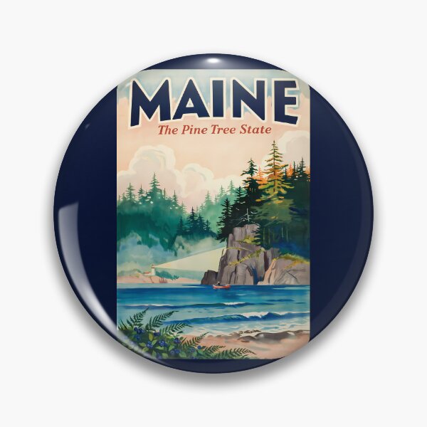 Item preview, Maine Lighthouse Painterly Illustration Travel Art Vintage designed and sold by KrisSidDesigns.