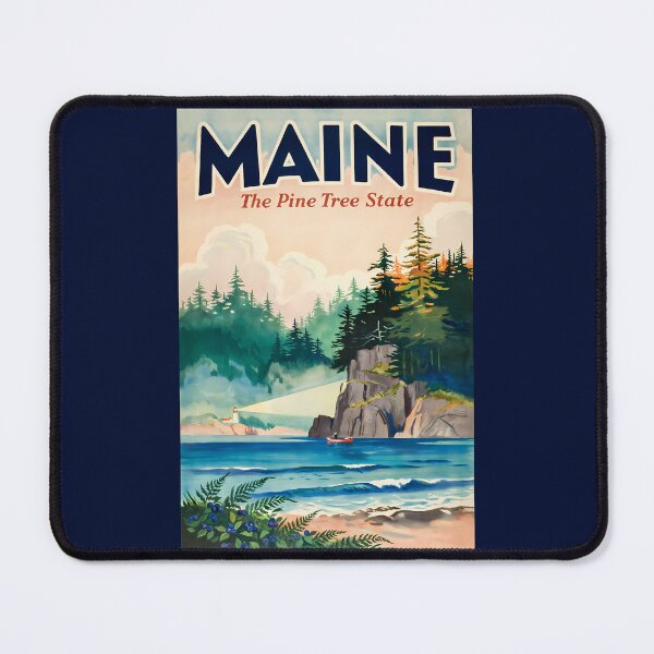 Item preview, Maine Lighthouse Painterly Illustration Travel Art Vintage designed and sold by KrisSidDesigns.
