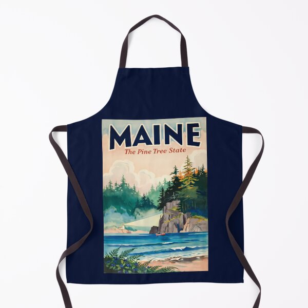 Item preview, Maine Lighthouse Painterly Illustration Travel Art Vintage designed and sold by KrisSidDesigns.