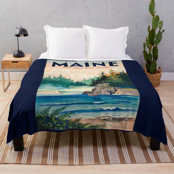 Item preview, Maine Lighthouse Painterly Illustration Travel Art Vintage designed and sold by KrisSidDesigns.