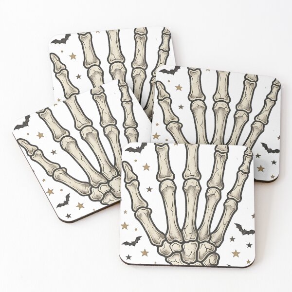 Item preview, Bold Vintage Skeleton Hand Illustration – Folk Art Halloween Icon Design designed and sold by MOCH- ART.