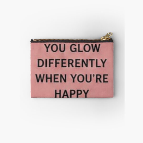 Item preview, You Glow Differently When You're Happy Pastel Pink Quote Sticker designed and sold by Scro-Ciob-Shop.