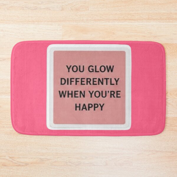 Item preview, You Glow Differently When You're Happy Pastel Pink Quote Sticker designed and sold by Scro-Ciob-Shop.