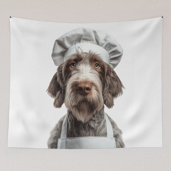 Item preview, Spinone Italiano Chef Dog Funny Cooking Apron Hat Cute Pet Portrait designed and sold by LazyOwlStore.