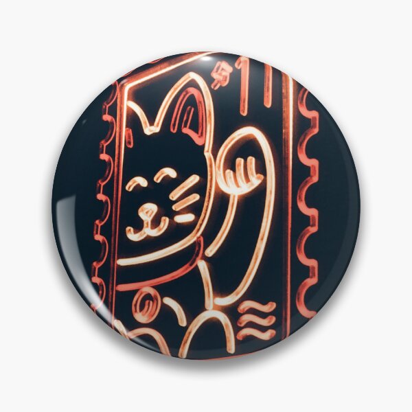 Item preview, Lucky Cat Stamp Neon Light designed and sold by SagePhoto.